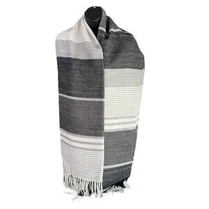 NWT CALVIN KLEIN Women's Oversized Striped Blanket Wrap Scarf